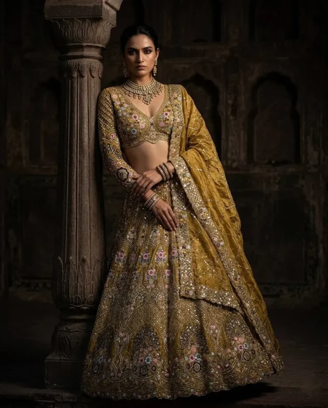 Launching SBD 1773 Gold Crush Embroidery Lehenga Choli Exporter Online 2026