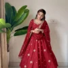 Sabina 5351 Crunchy Silk Sequence Embroidery Work Festival Gown