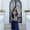 C585 1480 Rangoli Silk Thread Embroidery Work Wedding Wear Kurti Palazzo Set