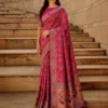 Kiara Kasturi Bandhej Khadi Georgette Wedding Saree Collection