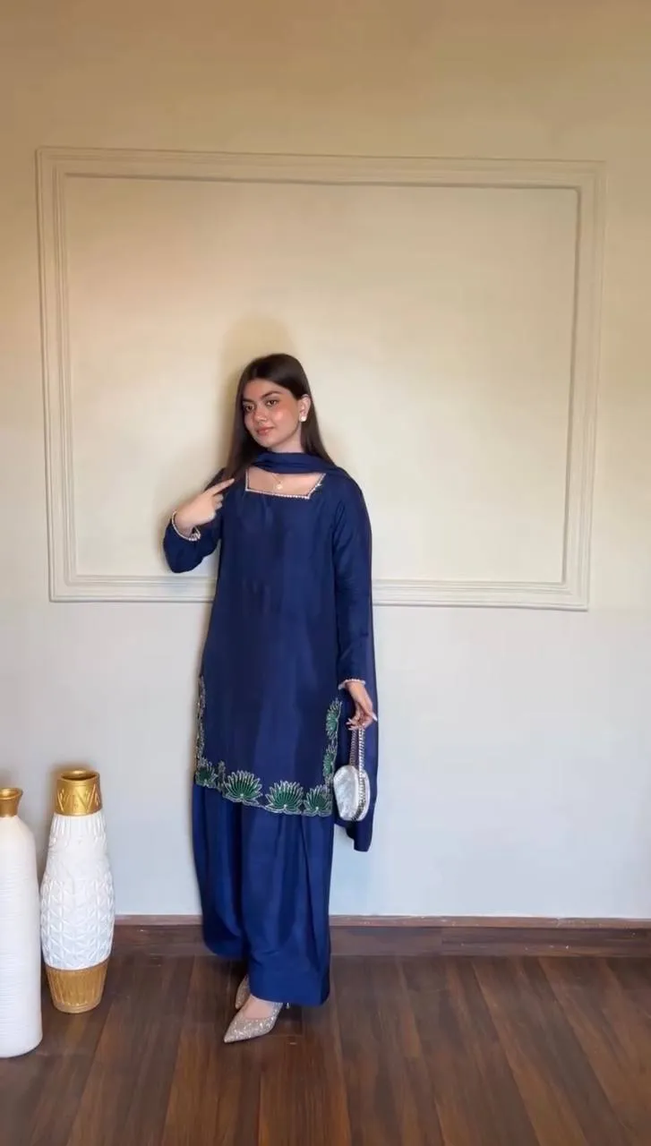 Deepika 1620 American Silk Thread Sequence Work Party Wear Salwar Suit