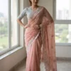 Kiara Radha Georgette Embroidery Festival Saree Market in India