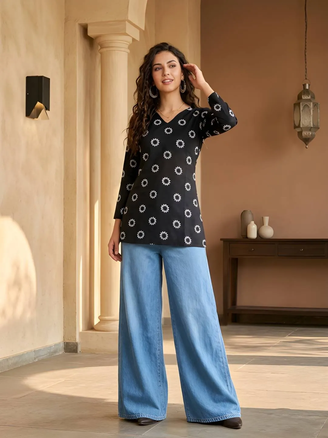 Shiv 1063 Cotton Printed Office & Daily Wear Short Kurti