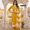 Laxmy 2154 Roman Silk Yellow Readymade Dress Wholesale Online