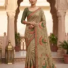 Kusum 871 Panihari Simar Silk Printed Khatli Work Festival Saree