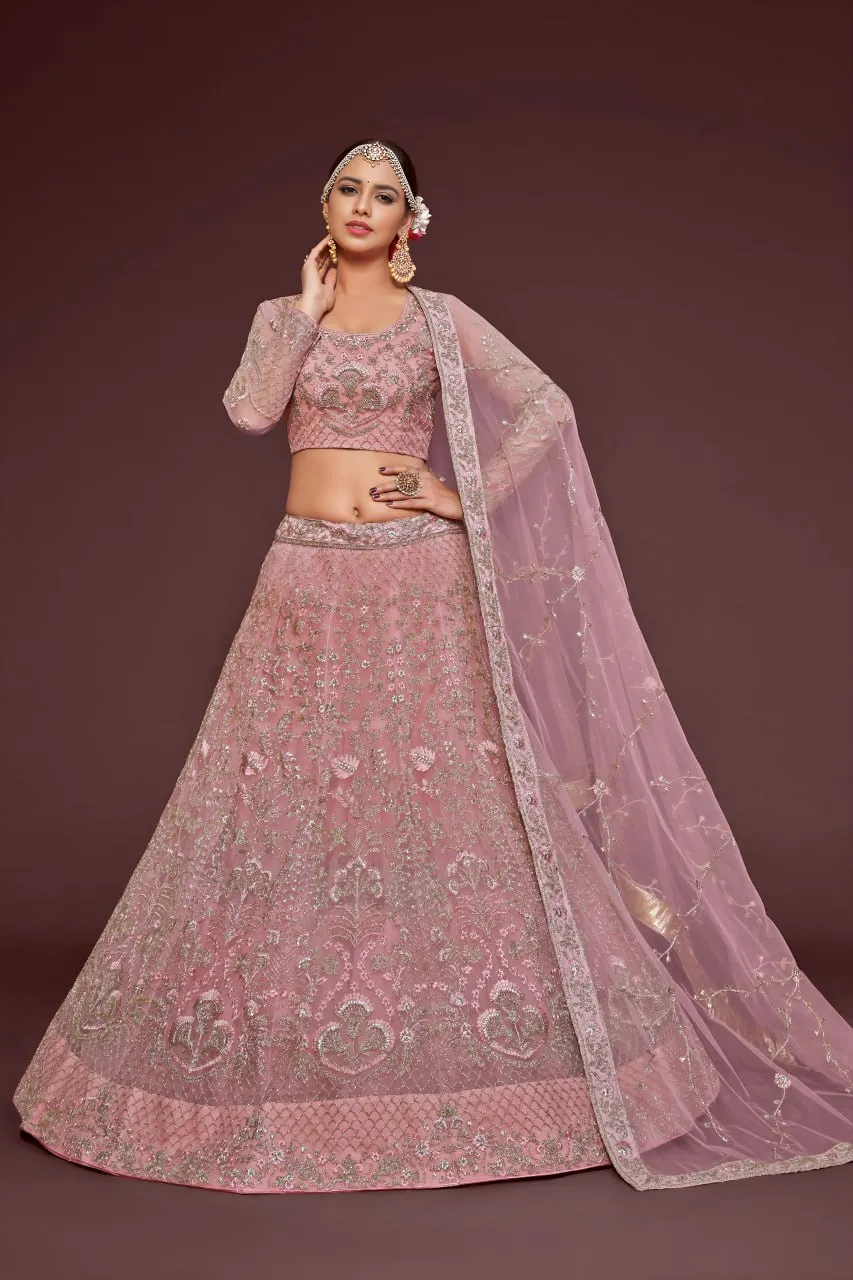 Zeel 7909 Net Thread Embroidery Work Party Wear Lehenga Choli Collection
