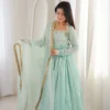 Sabina 5020 Heavy Faux Sky Blue Festival Anarkali Gown Wholesale Market in Mumbai