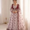 Madhuri 268 Crepe Printed Embroidery Work Wedding Designer Gown