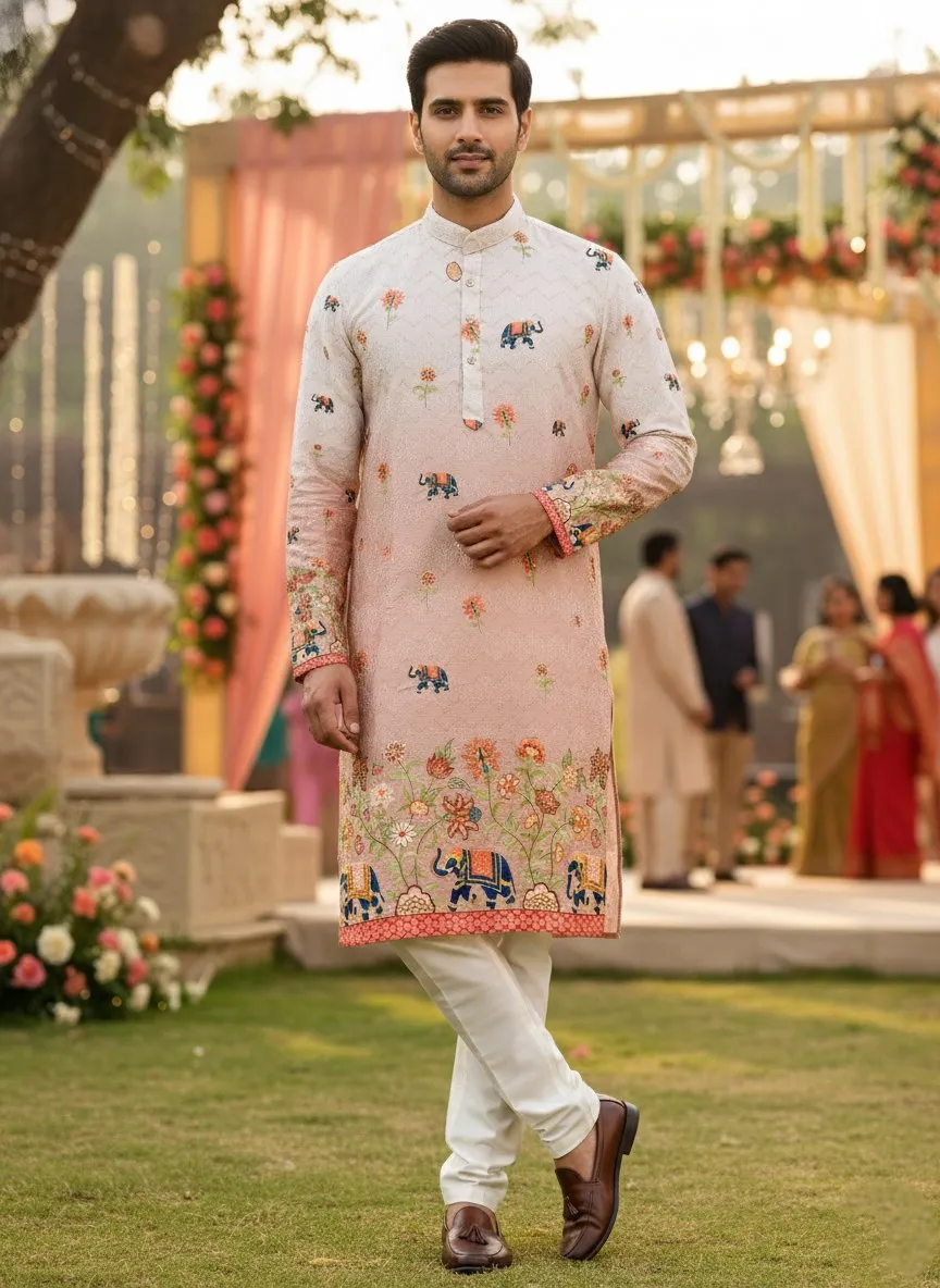 Buy Kiara Killer4 Cotton Embroidery Wedding Kurta Pajama Wholesale Market in Surat 2026