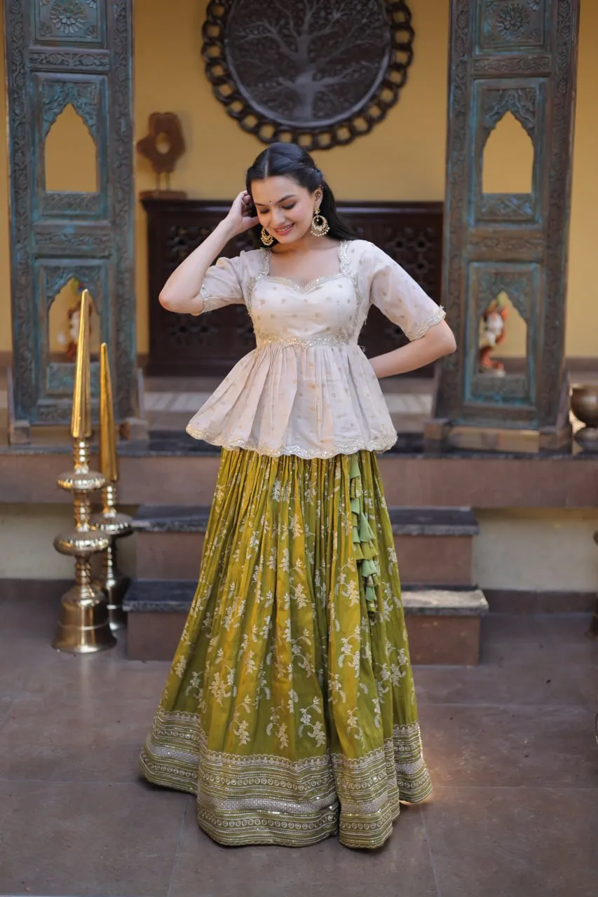 Mohini 7166 Dyeable Viscose Jacquard Top Skirt Online Shopping In India