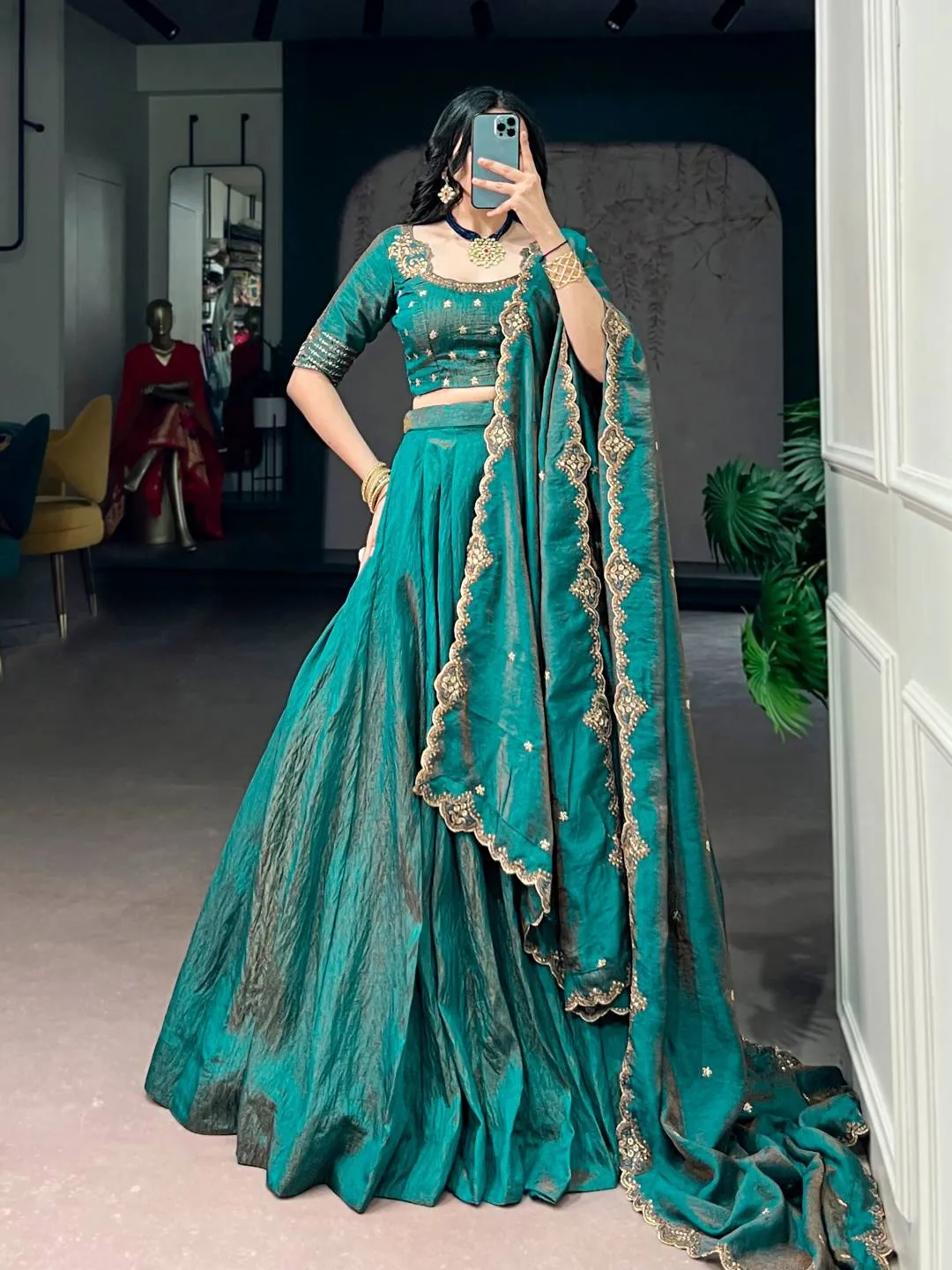 WMN 1446 Aaruni Nc Silk Plain Party Wear Lehenga Choli Exporter Online
