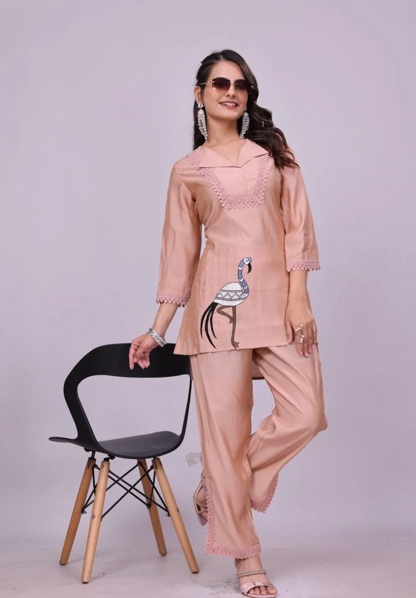 AEA Shimmer Two Tone Hand Work Office Wear Co Ord Set