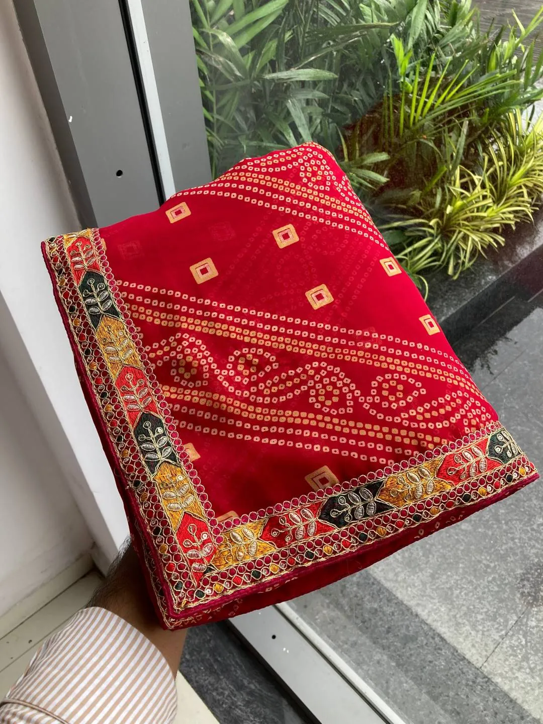 Kiara Sarika Georgette Printed Embroidery Work Festival Saree