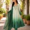 Yasu Madhu Orange Chiffon Hand Work Anarkali Gown