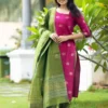 FFD Art Silk Weaving Pink Kontina Suit Saree Manufacturer in Surat