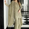 Deepika 6037 Georgette Thread Sequence Work Kurti Pant Dupatta