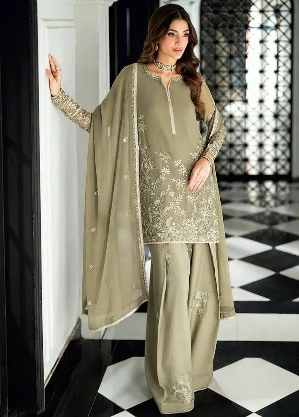 Deepika 6037 Georgette Thread Sequence Work Kurti Pant Dupatta