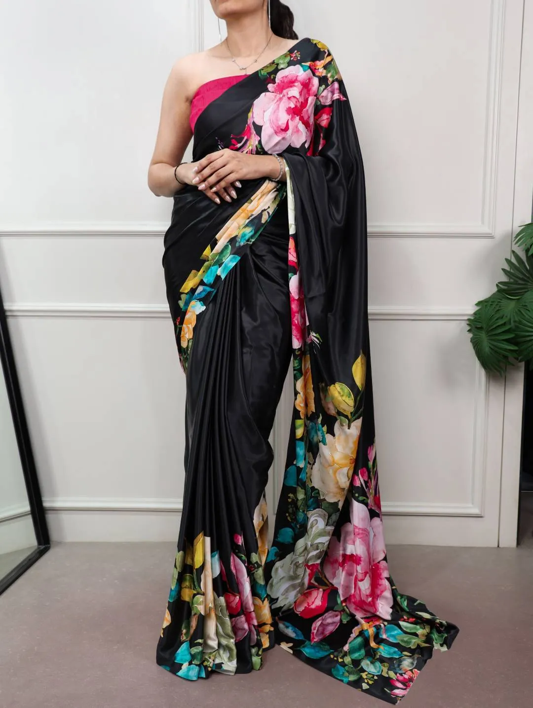 Launching WMN 7053 Satin Silk Printed Party Wear Saree Collection 2026