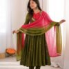 Sabina 5023 Roman Silk Embroidery Mirror Work Festival Anarkali Gown