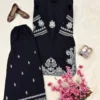 Stylish C585 1475 Roman Silk Thread Embroidery Work Kurti Pant Set 2026