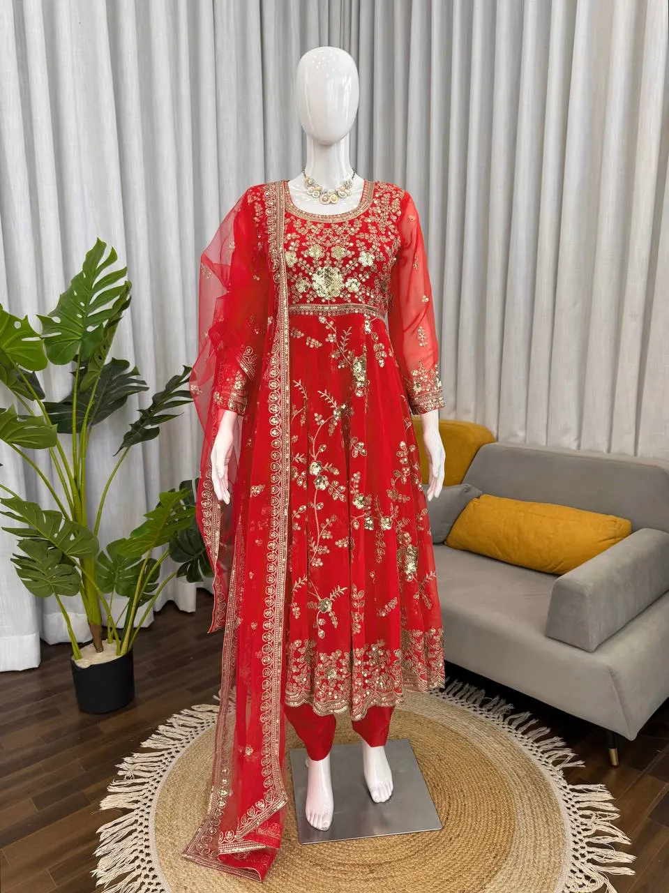 Launching Deepika 1598 Georgette Sequnce Work Bollywood Anarkali Gown Set 2026