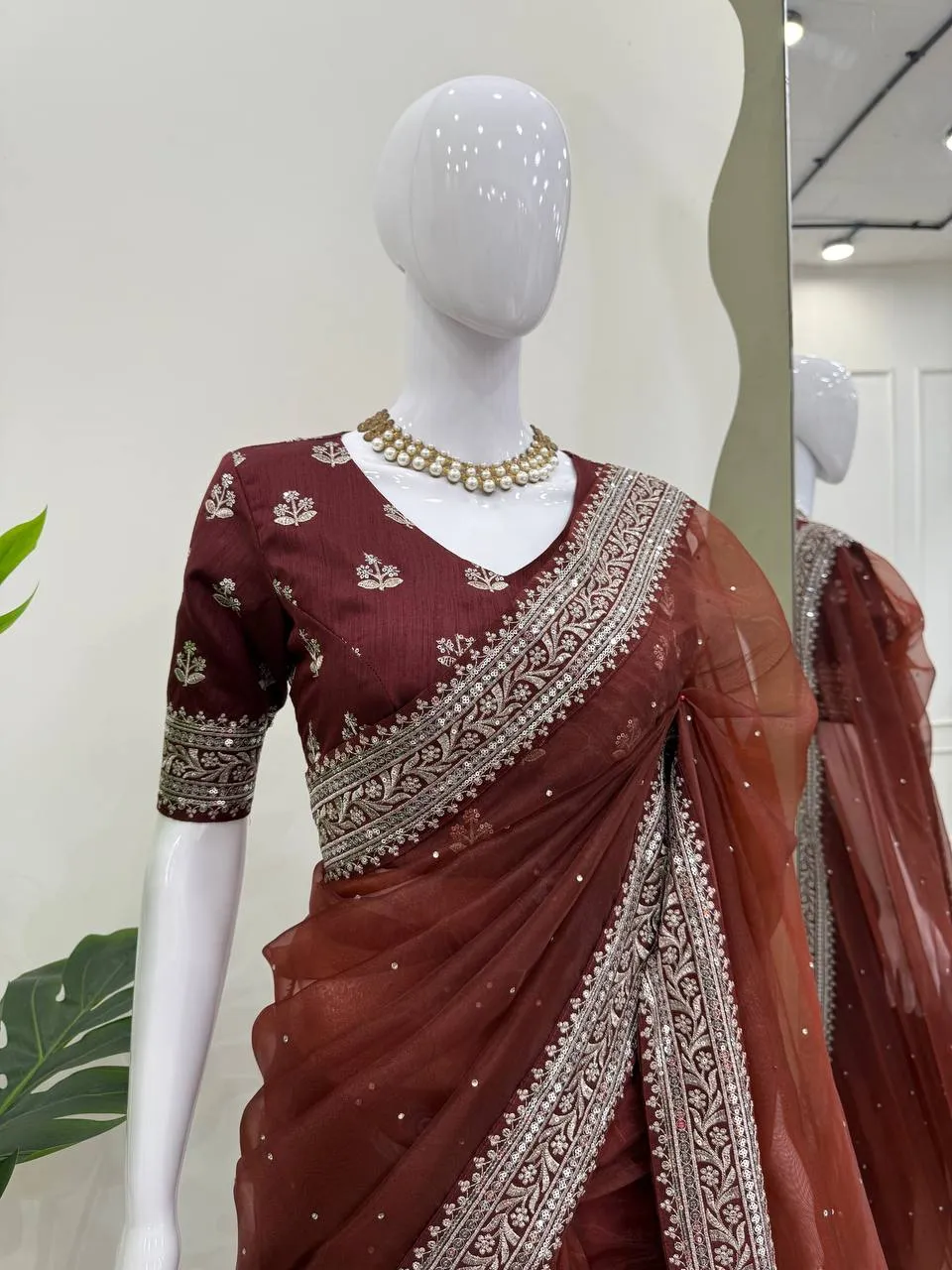 Buy Deepika 596 Organza Silk Sequnce Work Party Wear Saree 2026