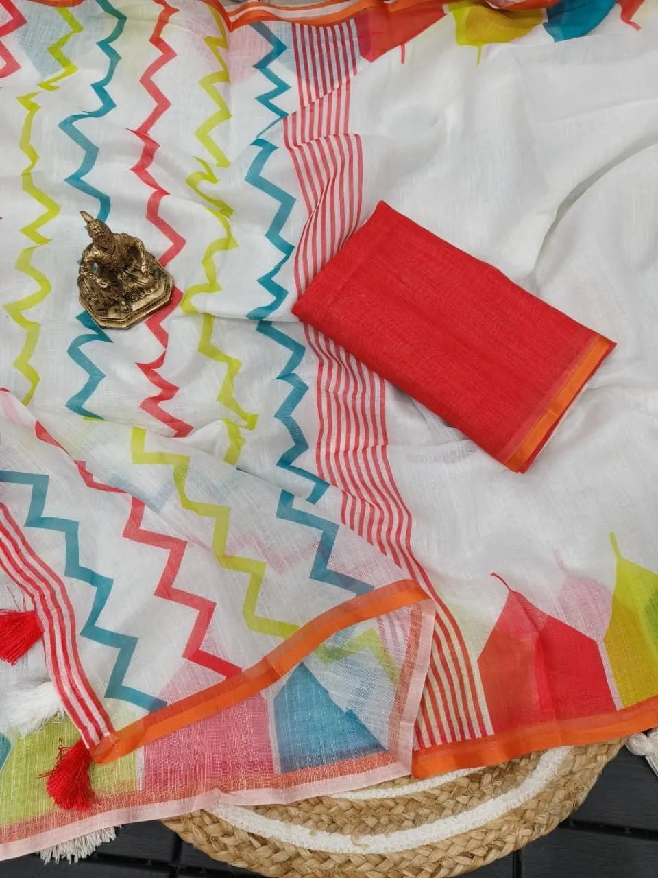 Buy RGS Linen Cotton Printed Daily Wear Saree 2026