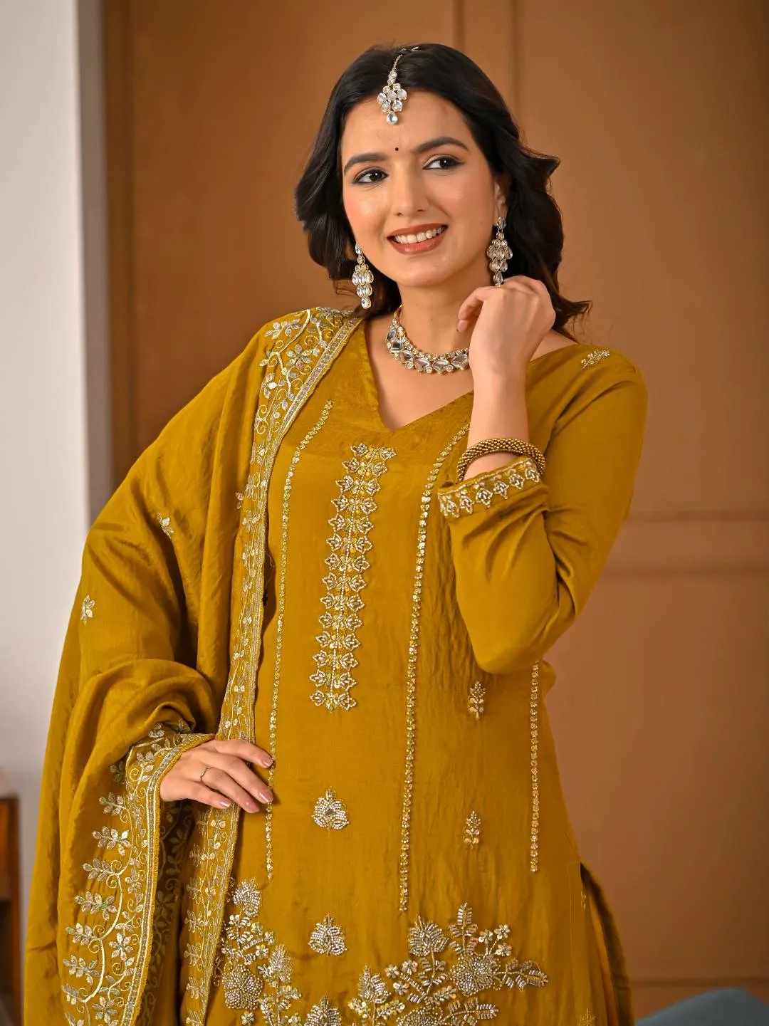 Stylish NFD 5064 Vichitra Hand Work Designer Party Wear Sharara Suit 2026