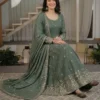 Beautiful NFD 5065 Crunchy Silk Sequence Embroidery Work Anarkali Readymade Dress 2026