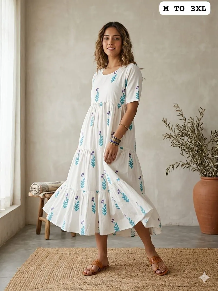 RM Printed Cotton Gown Wholesaler in Ahmedabad
