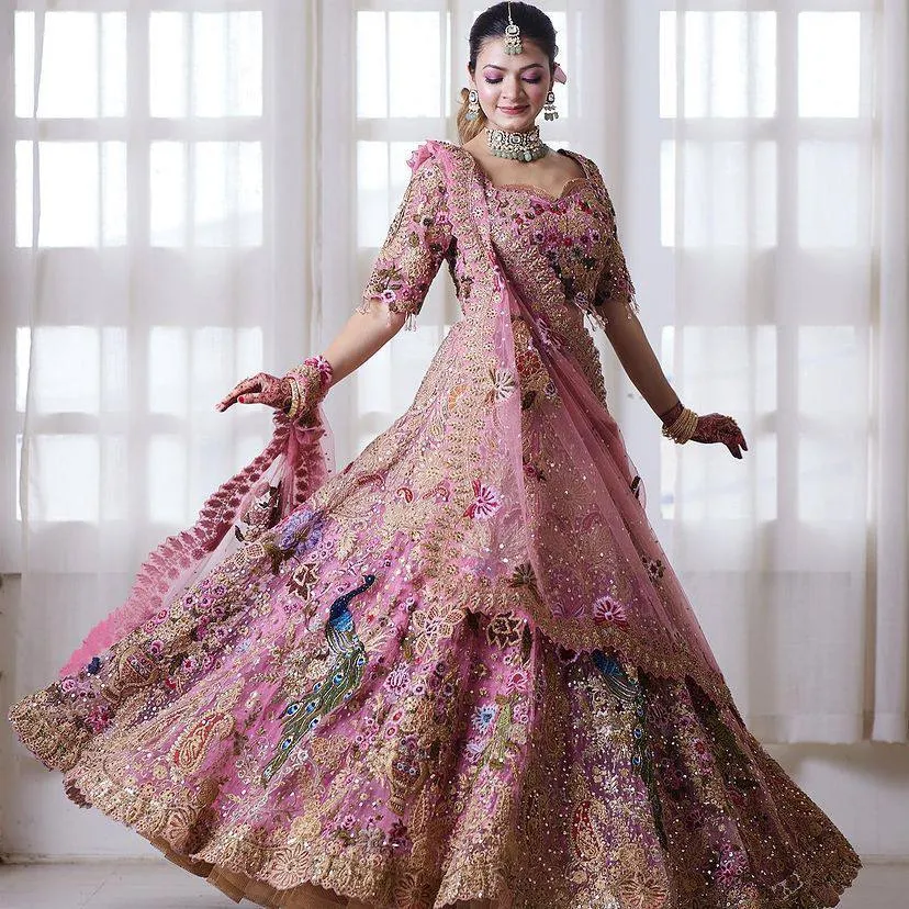 SBD 1670 Georgette Embroidery Wedding Lehenga Choli Exporter in India