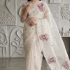 RBC Hansini Organza Thread Embroidery Work Party Wear Designer Saree