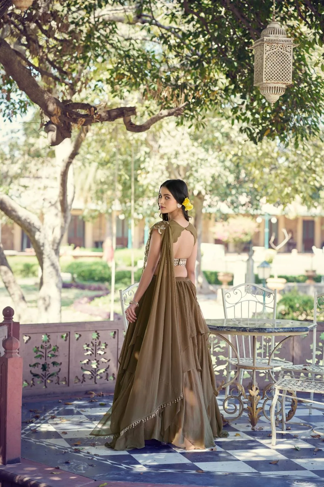 Launching WMN 1469 Antraa Marble Party Wear Thread Work Ready To Wear Lehenga Saree 2026
