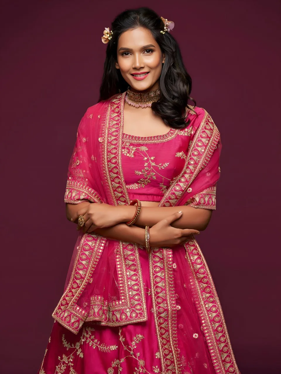 Stylish Zeel 7806 Art Silk Zari Thread Work Pink Lehenga Choli Exporter in India 2026