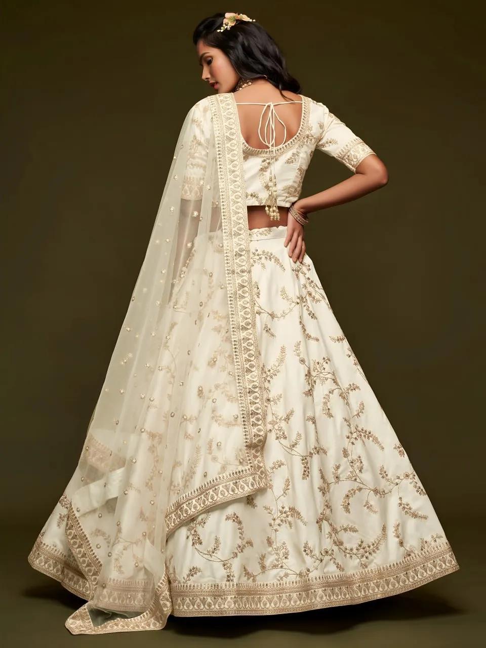 Latest Zeel 7808 Art Silk Sequence Embroidery Work White Lehenga Choli Exporter Online 2026