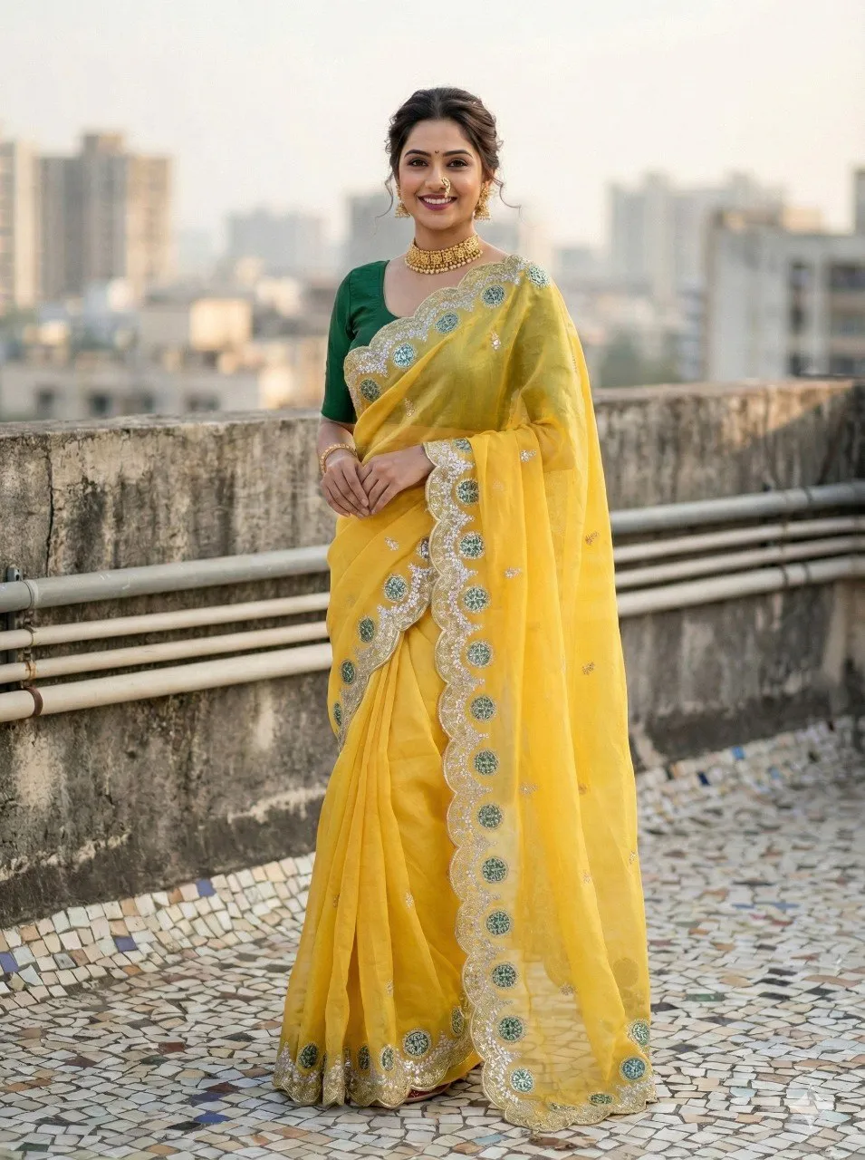 Latest Kusum 812 Nagma Gold Crush Embroidery Work Saree Manufacturer in India 2026