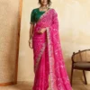 Beautiful Kiara Mavita Georgette Bandhej Printed Embroidery Work Saree 2026