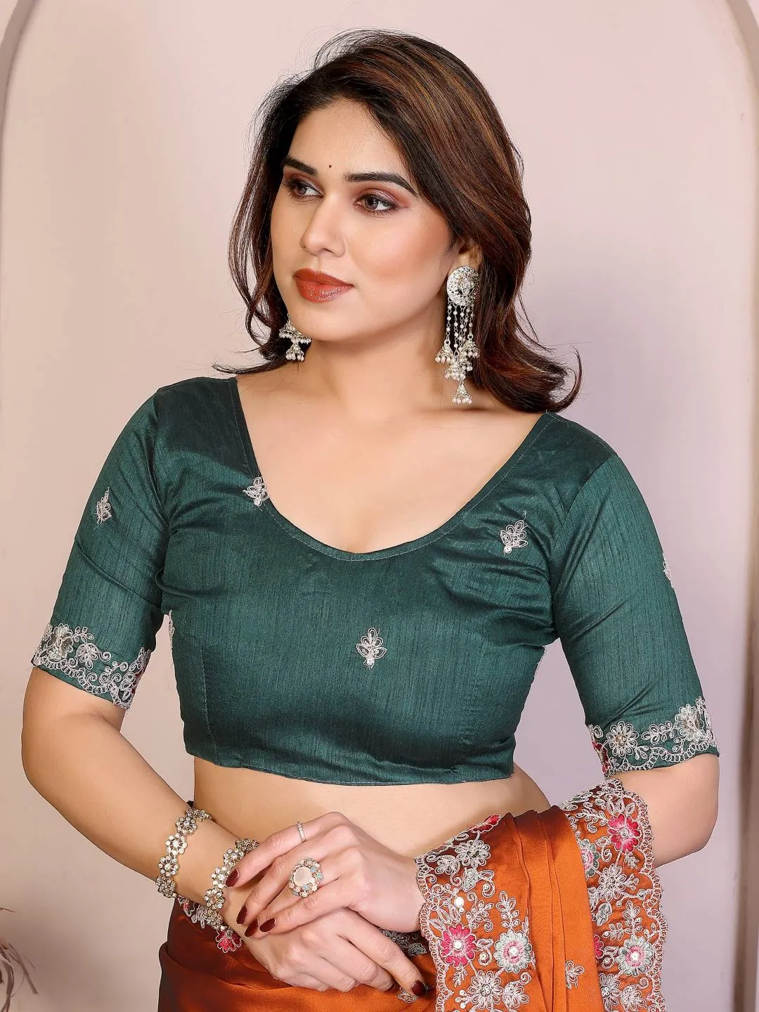 Kiara Oreva8 Rangoli Silk Embroidery Work Wedding Saree Collection