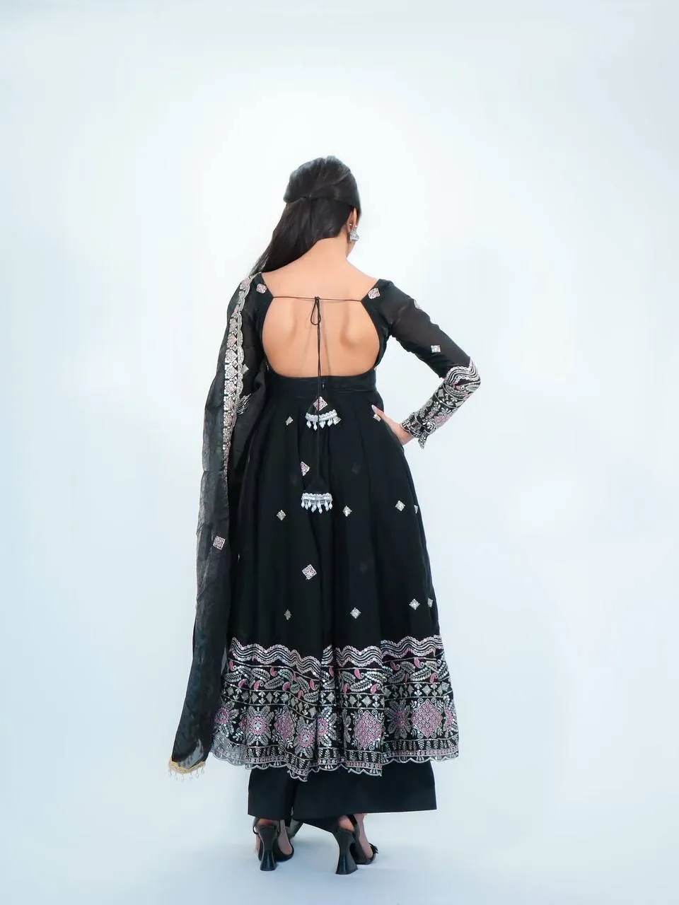 Stylish Deepika 1619 Fendy Silk Thread Sequence Party Wear Gown Sharara With Dupatta 2026