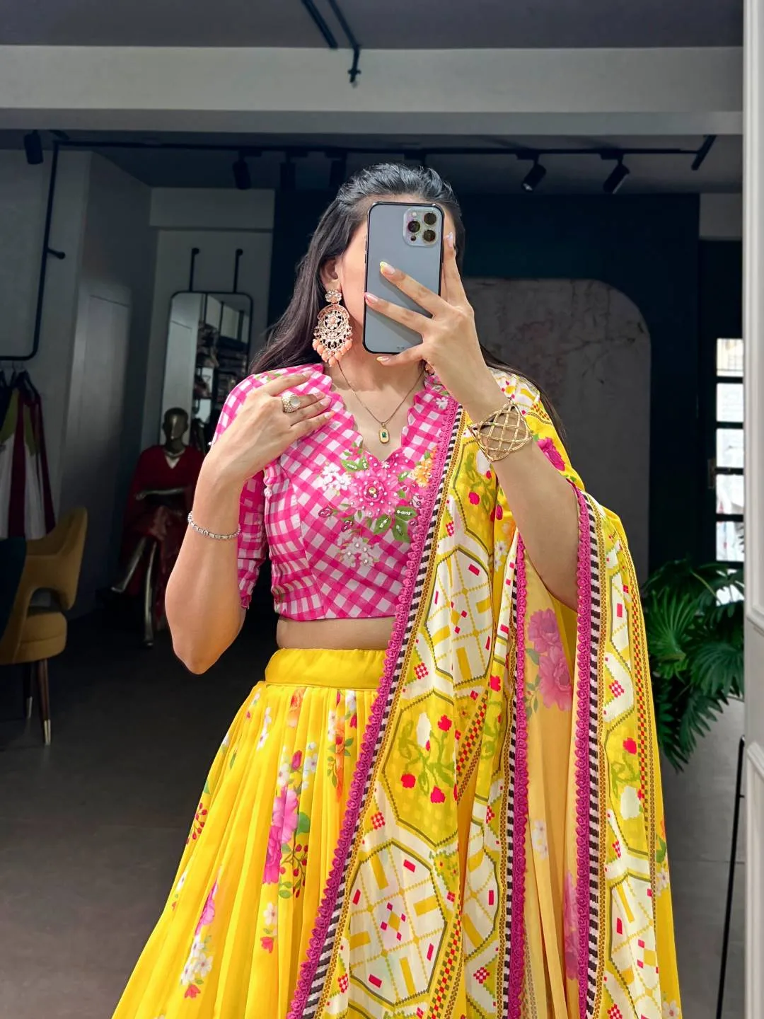 Beautiful WMN 1023 Georgette Printed Festival Yellow Lehenga Choli 2026