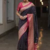 Rani 279 Lichi Silk Jacquard Work Wedding Saree Manufacturer in india