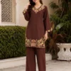 Buy SS2016 Kitty Rayon Embroidery Work Office Wear Kurti Pant Set 2026