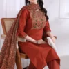 Beautiful ATQ Reyon Slub Printed Trending Collection Durgapuja Readymade Dress 2026