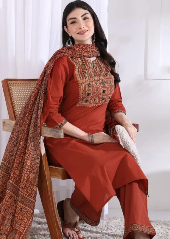 Beautiful ATQ Reyon Slub Printed Trending Collection Durgapuja Readymade Dress 2026