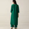 Buy ATQ Roman Embroidery Work Forest Green Kurti Pant With Dupatta 2026