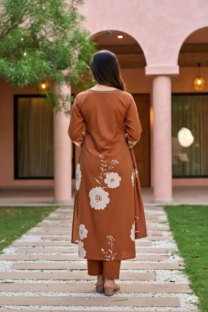 Beautiful ATQ Premium Muslin Printed Office Wear Readymade Dress 2026