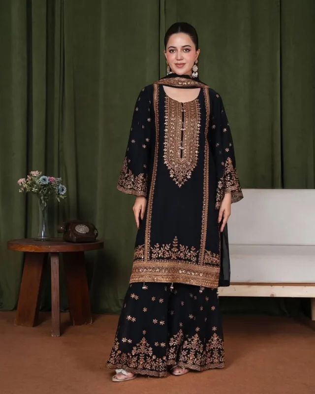 Stylish Sabina 890 Fendy Silk Embroidery Work Wedding Gharara Suit 2026