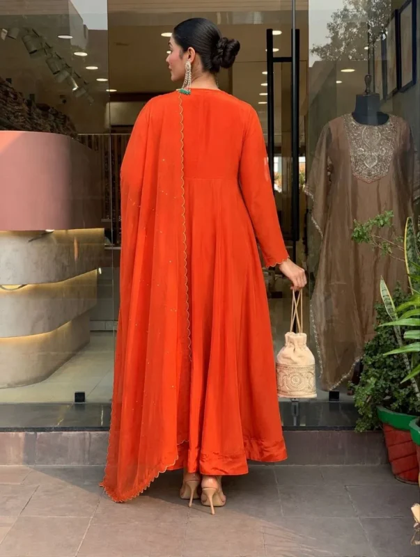 Stylish Beauty J 1024 Vichitra Silk Embroidery Gown Pant With Dupatta 2026