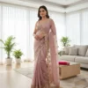 Stylish Kusum 829 Shivangi Moss Chiffon Thread Work Saree Collection 2026 2026