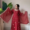 Stylish Sabina 5351 Crunchy Silk Sequence Embroidery Work Festival Gown 2026